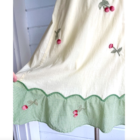 Vintage ANTHROPOLOGIE ODILLE Cherry Festival Halter Dress - 8 - Picture 7 of 13